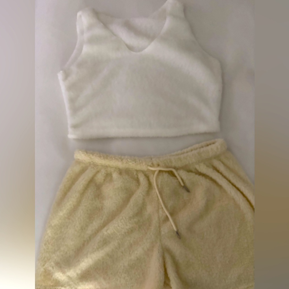 Cozy White and Cream Pajama Set